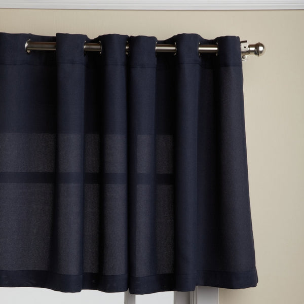 Lorraine Home Fashions Jackson 29 -inch x 36-inch Tier Curtain (set), Navy