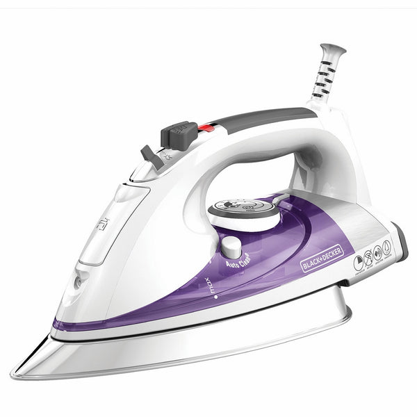 BLACKDECKER Professional Steam Iron with Extra Large Soleplate, Purple, IR1350S