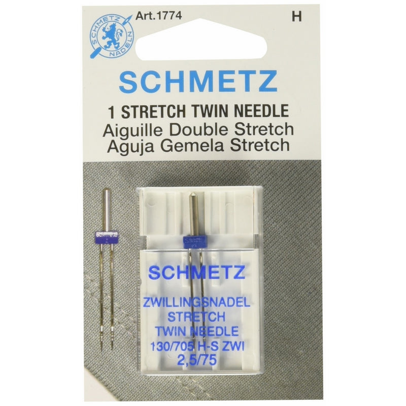 Schmetz 1774 Twin Stretch Machine Needle Size 2.5/75 1ct