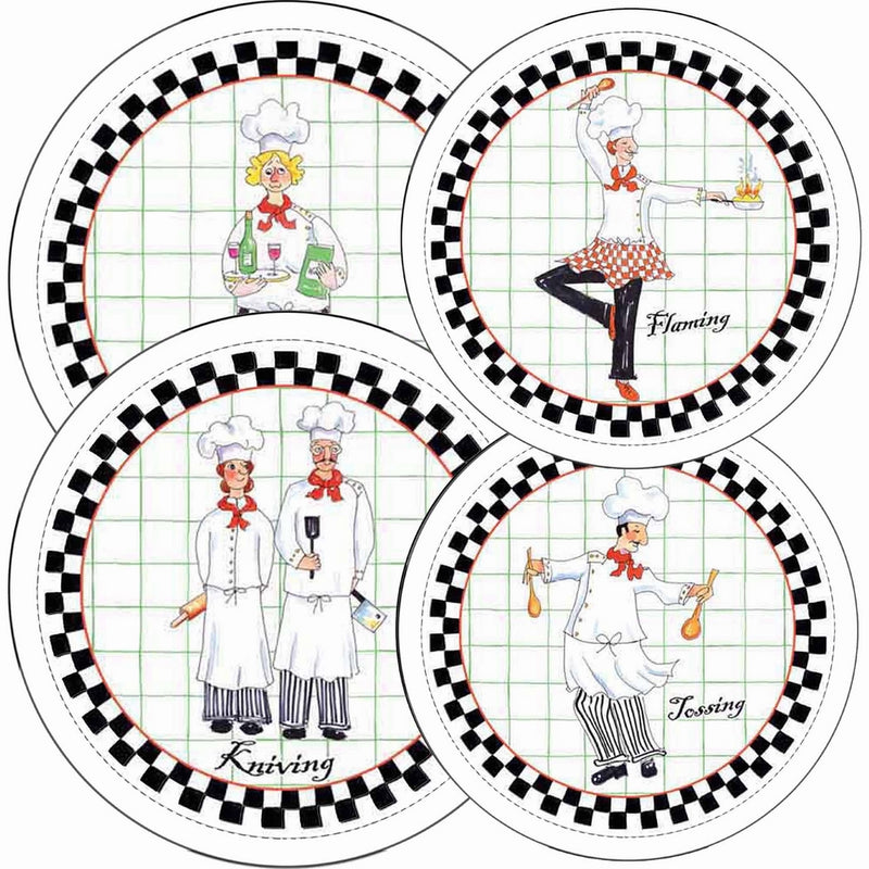 Reston Lloyd Electric Stove Burner Covers, Set of 4,Night Shift All-Over Pattern