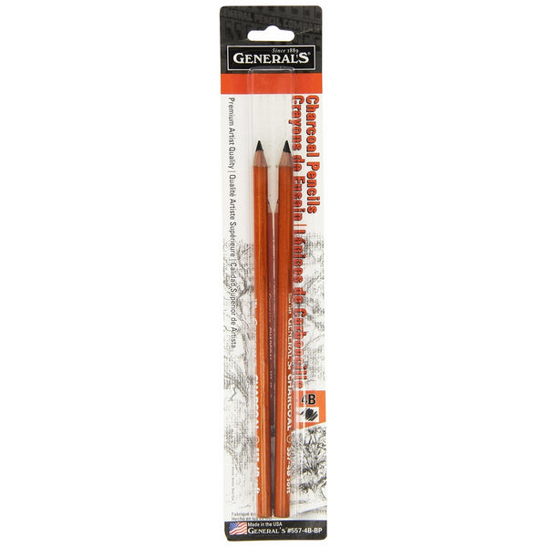 Charcoal Pencils 2/Pkg-4B