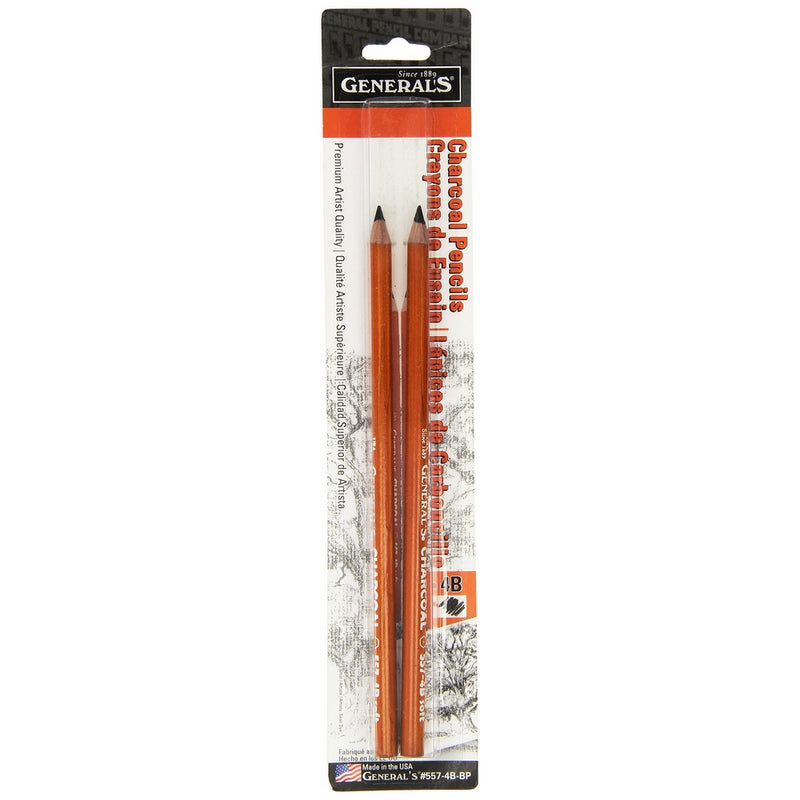 Charcoal Pencils 2/Pkg-4B