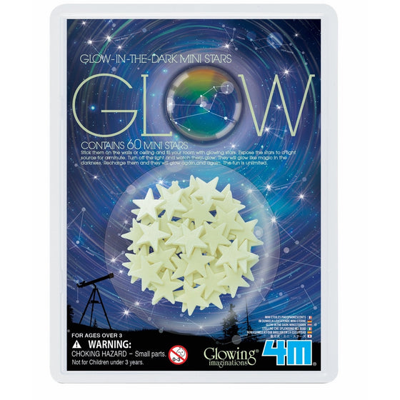 4M 5143 Glow-In-The-Dark Mini Stars - Pack of 60