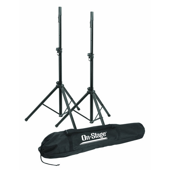 On Stage SSP7900 All Aluminum Speaker Stand Package with Bag
