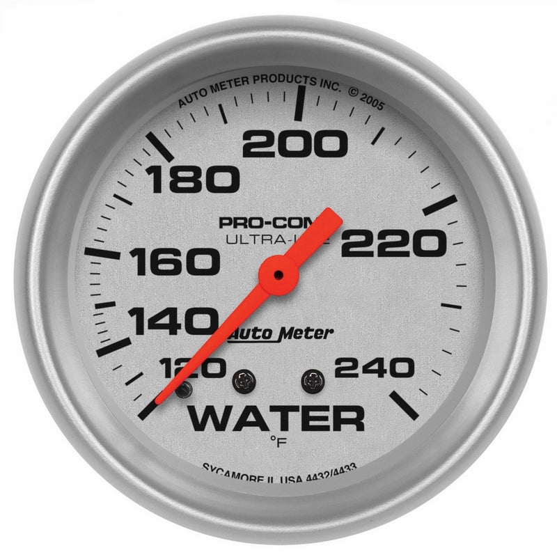 Auto Meter 4432 Ultra-Lite Mechanical Water Temperature Gauge