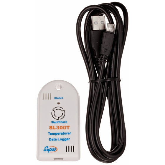 Supco SL300T Miniature Data Logger, Temperature, 3" Length x 1-19/32" width x 19/32" Height