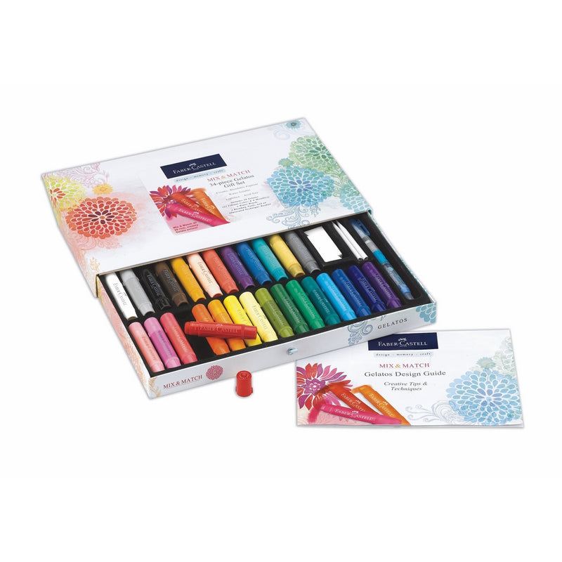 Faber-Castell Gelatos Original Gift Set - 28 Colors - Multi-Purpose Art Color Sticks Set