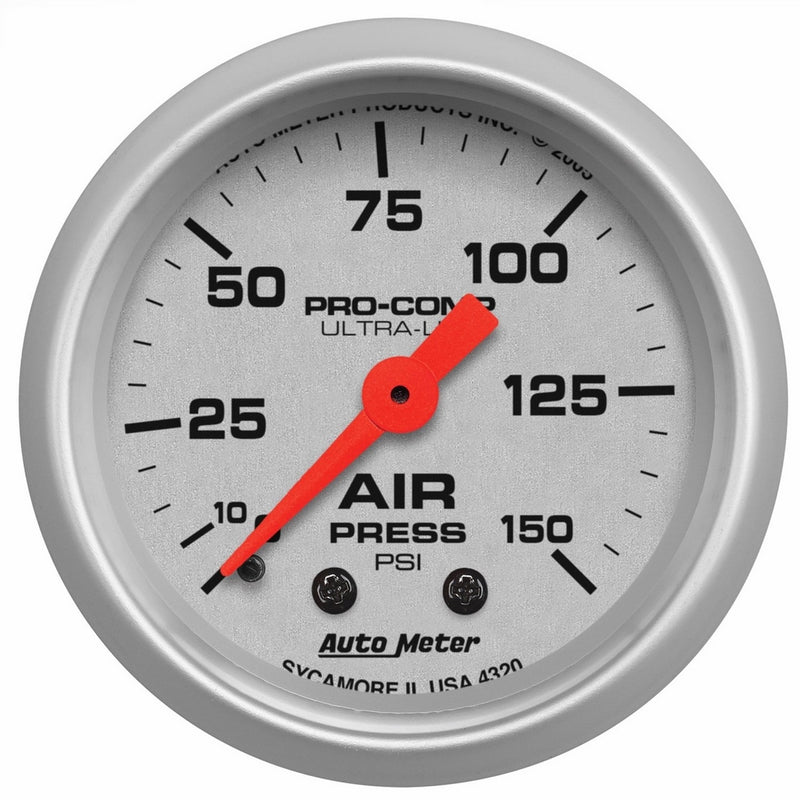 Auto Meter 4320 Ultra-Lite Mechanical Air Pressure Gauge
