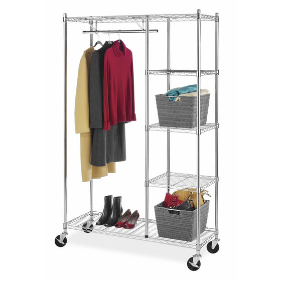 Whitmor Supreme Rolling Garment Rack Chrome