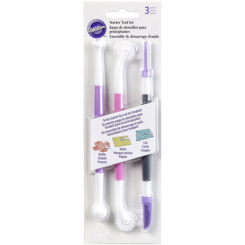 Wilton 1907-1349 Basic 3-Piece Fondant and Gum Paste Tool Set