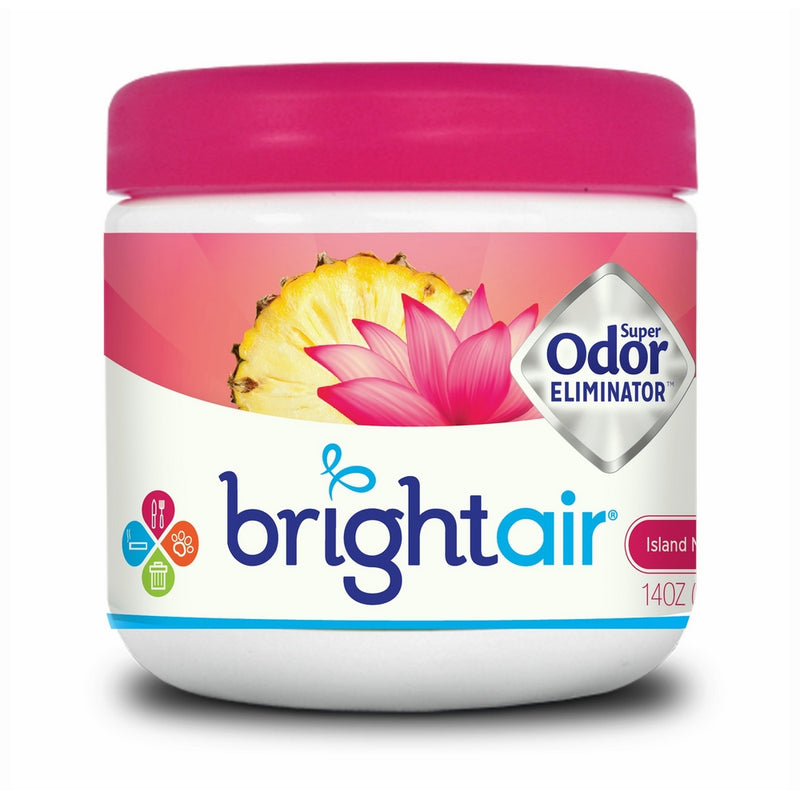 Bright Air 900114Bright Air Solid Air Freshener and Odor Eliminator, Island Nectar and Pineapple Scent, 14 Ounces