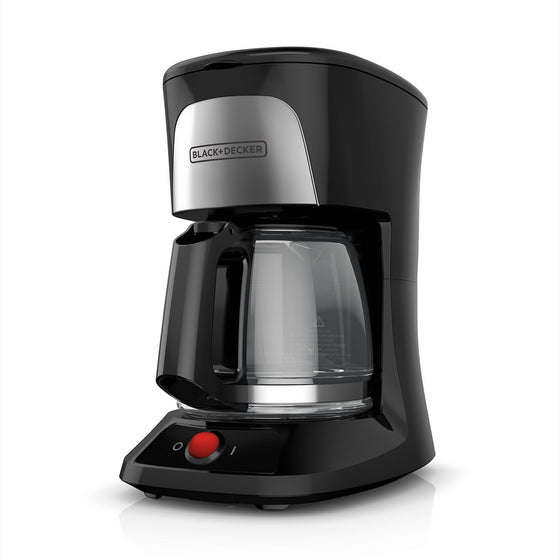 BLACKDECKER 5-Cup Coffeemaker with Duralife Glass Carafe, Black, CM0555B