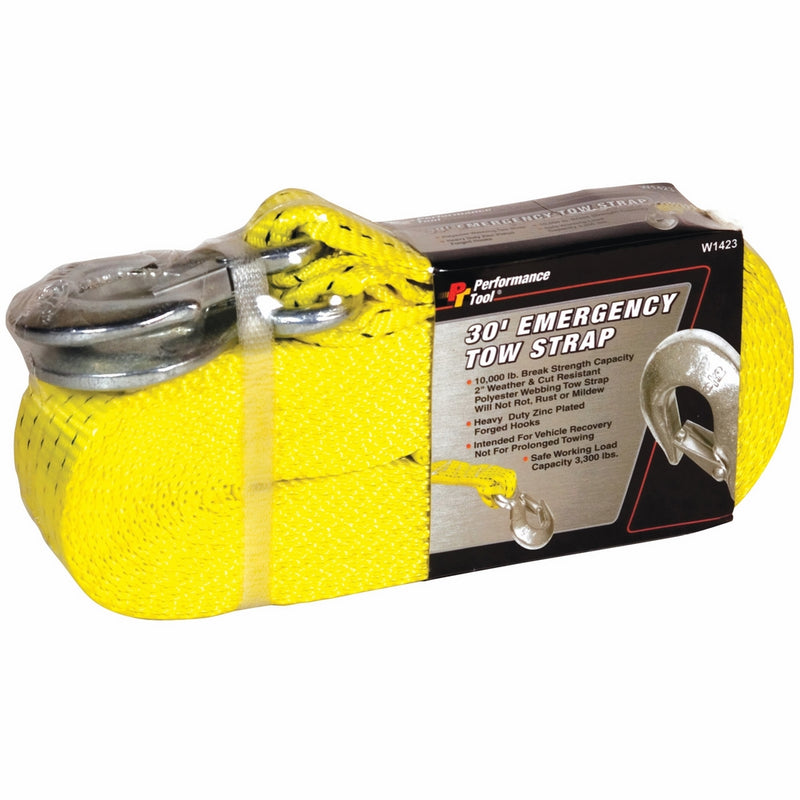 Performance Tool W1423 2" x 30' Emergency Tow Strap - 10000 lbs. Capacity