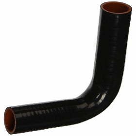 HPS HTSER90-125-150-BLK Silicone High Temperature 4-ply Reinforced 90 degree Elbow Reducer Coupler Hose, 75 PSI Maximum Pressure, 4" Leg Length on each side, 1-1/4" > 1-1/2" ID, Black