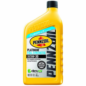 Pennzoil Platinum Full Synthetic Motor Oil 5W-30 – 1 Quart (Case of 6)