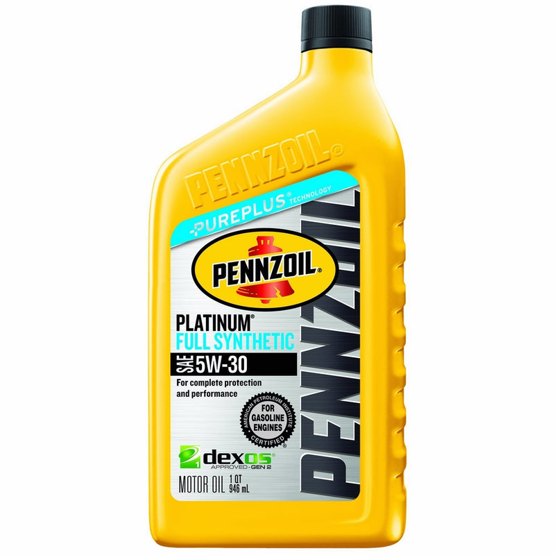 Pennzoil Platinum Full Synthetic Motor Oil 5W-30 – 1 Quart (Case of 6)