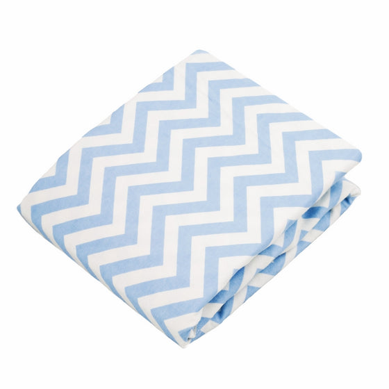 Kushies Baby Fitted Bassinet Sheet, Blue Chevron