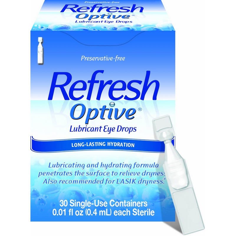 Refresh Optive Lubricant Eye Drops, 30 Single-Use Containers