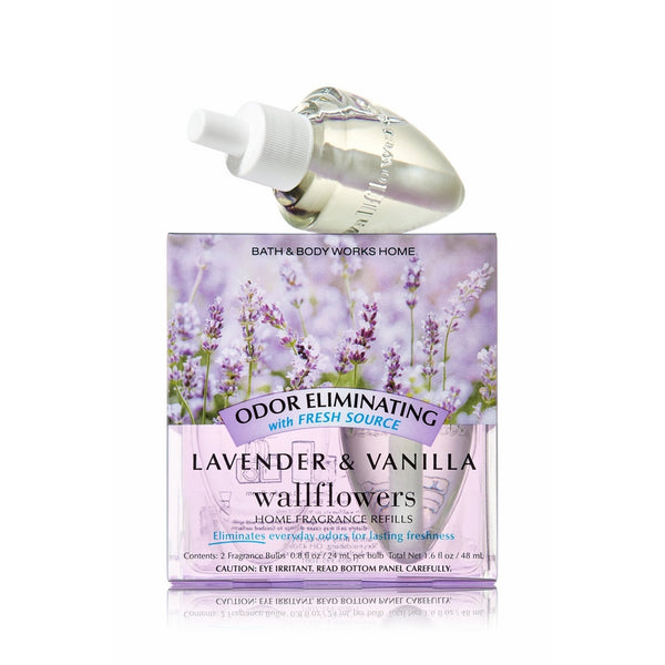 Bath & Body Works Lavender & Vanilla Odor Eliminating Wallflower Home Fragrance Refills