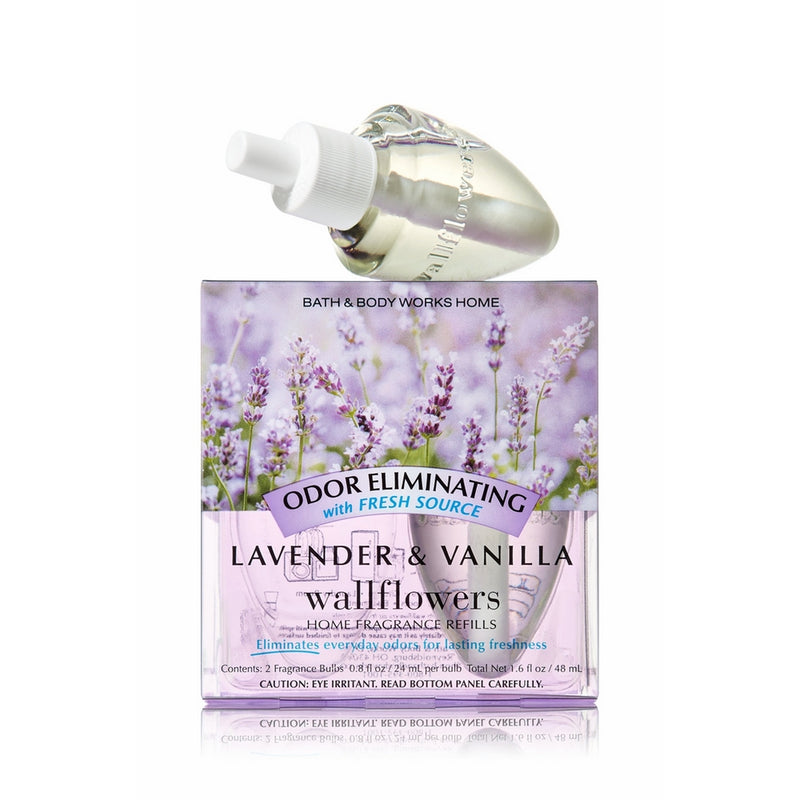 Bath & Body Works Lavender & Vanilla Odor Eliminating Wallflower Home Fragrance Refills