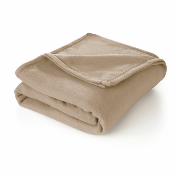 Martex Super Soft Fleece Blanket - Full/Queen, Warm, Lightweight, Pet-Friendly, Throw for Home Bed, Sofa & Dorm - Linen