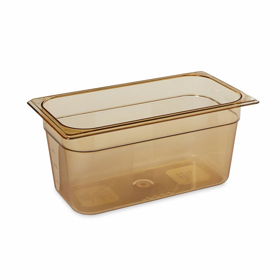 Rubbermaid Commercial Products FG218P00AMBR 1/3 Size 5-3/8-Quart Hot Food Pan, Amber