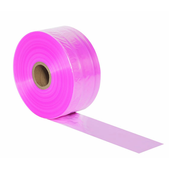 Aviditi PTAS0304 Polyethylene Anti-Static Tubing Roll, 1075' Length x 3" Width, 4 mil Thick, Pink