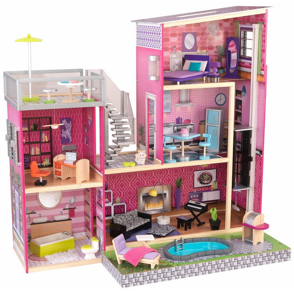 KidKraft Girl's Uptown Dollhouse with Furniture
