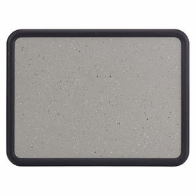 Quartet Contour Bulletin Board, 2 Feet x 1.5 Feet, Granite-Colored Surface with Black Plastic Frame (699365)