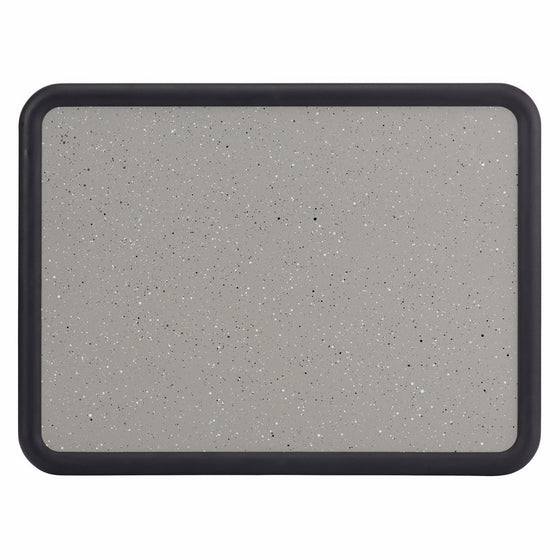 Quartet Contour Bulletin Board, 2 Feet x 1.5 Feet, Granite-Colored Surface with Black Plastic Frame (699365)