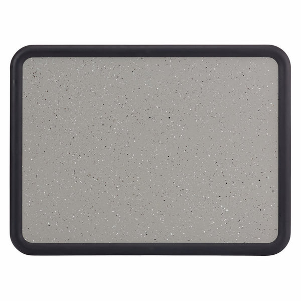 Quartet Contour Bulletin Board, 2 Feet x 1.5 Feet, Granite-Colored Surface with Black Plastic Frame (699365)