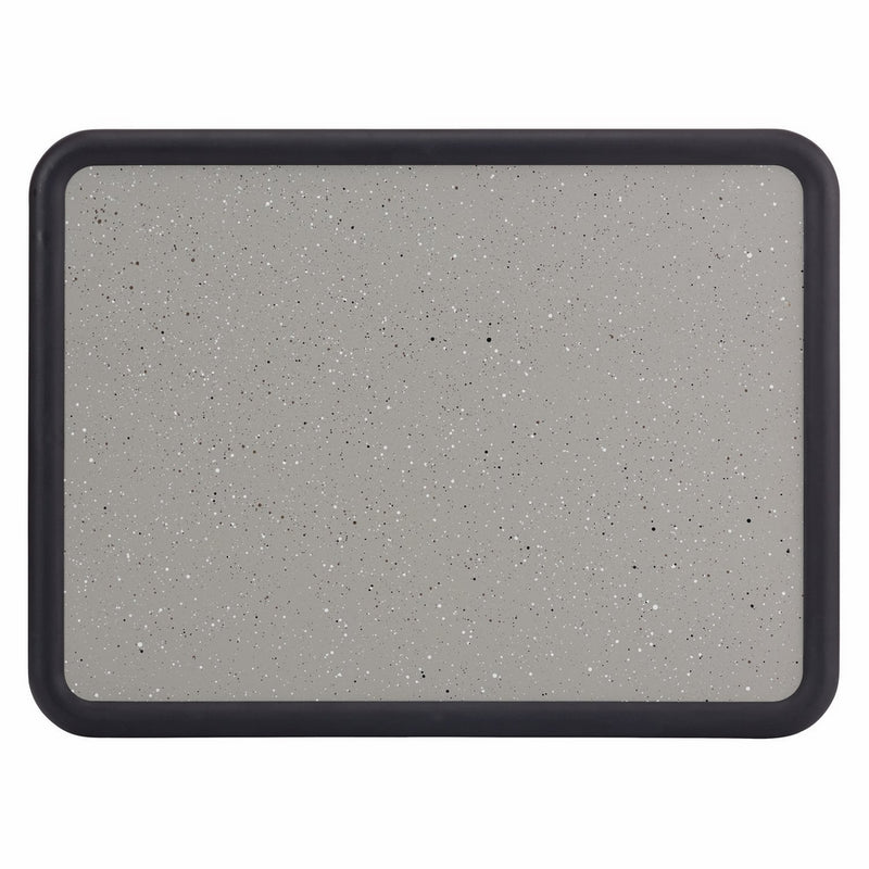 Quartet Contour Bulletin Board, 2 Feet x 1.5 Feet, Granite-Colored Surface with Black Plastic Frame (699365)