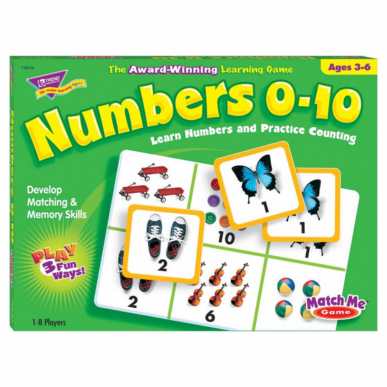 Numbers 0-10 T58102 Match Me Puzzle Game, Ages 3-6.