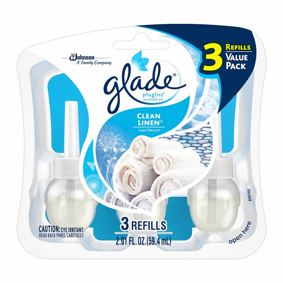 Glade PlugIns Scented Oil Air Freshener Refill, Clean Linen