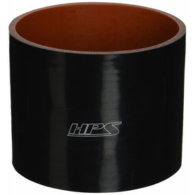 HPS HTSC-450-L4-BLK Silicone High Temperature 4-ply Reinforced Straight Coupler Hose, 45 PSI Maximum Pressure, 4" Length, 4-1/2" ID, Black