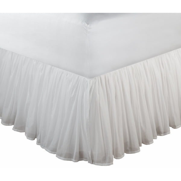 Greenland Home King Cotton Voile Bedskirt, White