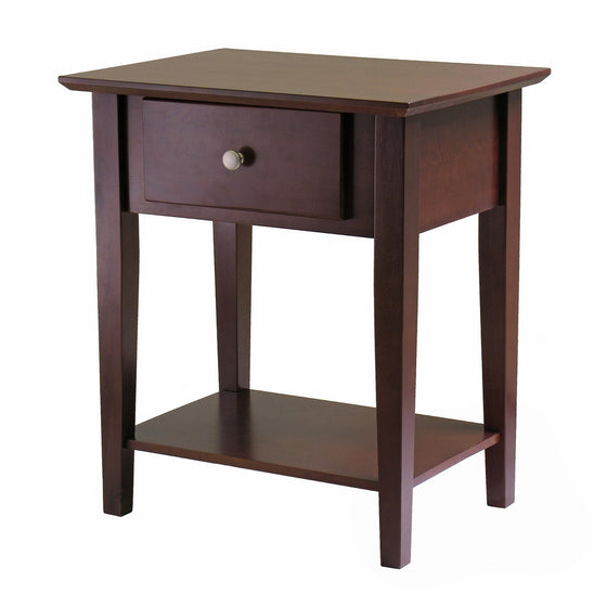 Winsome Wood Shaker Night Stand, Antique Walnut Finish