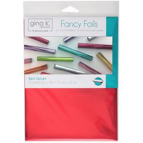Gina K. Designs Fancy Foils 6"x8" Sheets 12 Sheets per Pack (Red Velvet)