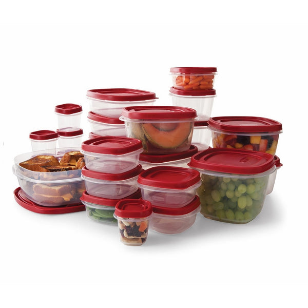 Rubbermaid Easy Find Lid 40-Piece Food Storage Container Set, Red