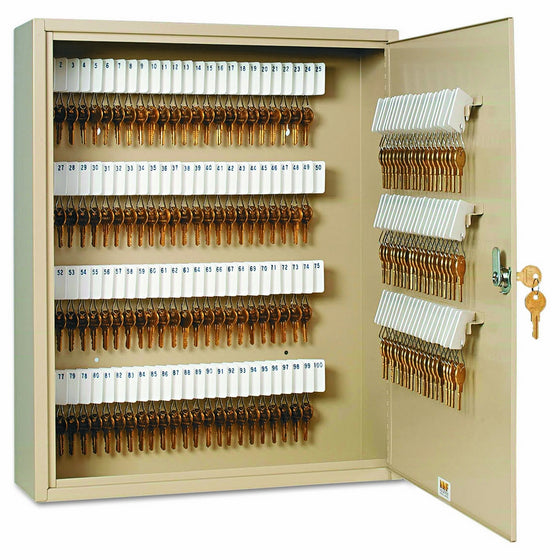 SteelMaster 201916003 Uni-Tag Key Cabinet, 160-Key, Steel, Sand, 16 1/2 x 4 7/8 x 20 1/8