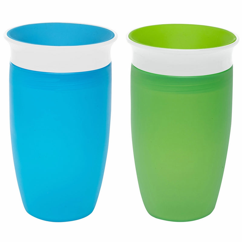 Munchkin Miracle 360 Sippy Cup, Green/Blue, 10 Ounce, 2 Count