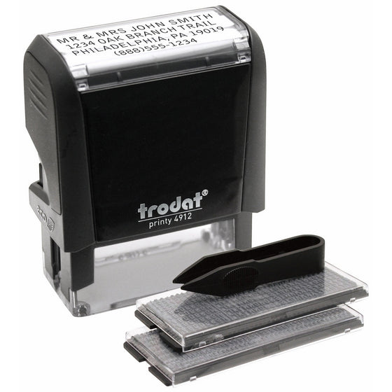 Trodat Economy Self-Inking Do It Yourself Message Stamp, Stamp Impression Size: 3/4 x 1-7/8 Inches, Black (5915)