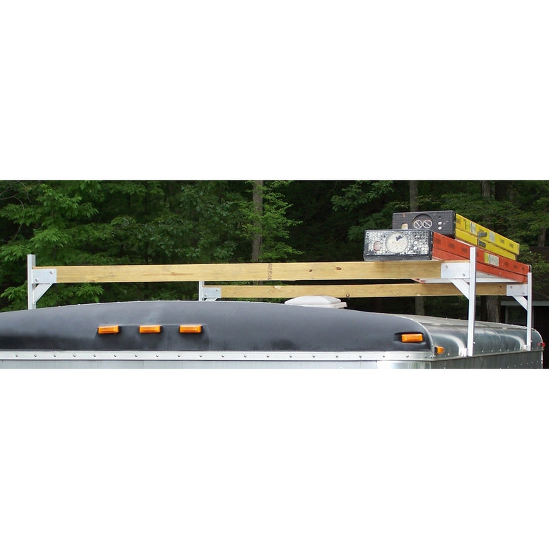 Pack'em Aluminum Roof Rack by Racks PK28B - 4 piece set (to make 2 cross sections) - 2x4 Bracket Kit for Enclosed Trailers