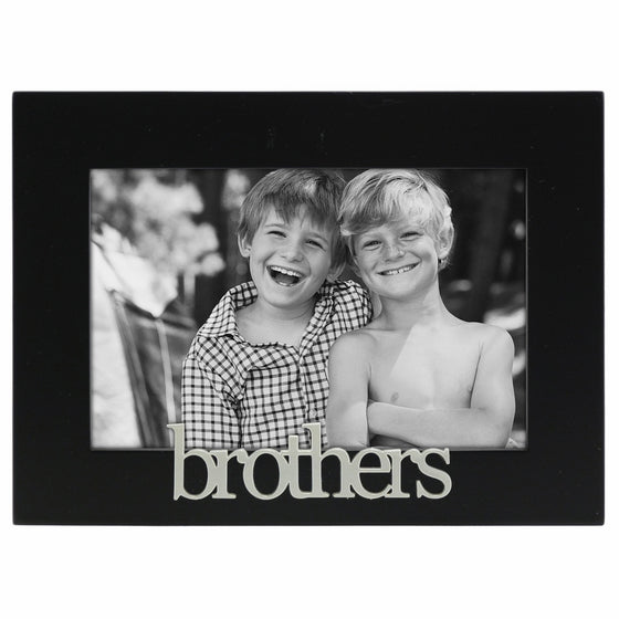 Malden International Designs Brothers Expressions Picture Frame, 4x6, Black