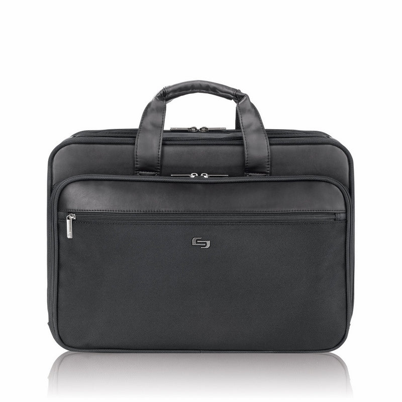 Solo Paramount 16 Inch Laptop Briefcase with Smart Strap, Black