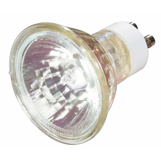 Satco S3502 1/Card 120V 50-Watt MR16 GU10 Base Light Bulb with FL 36 Beam Pattern with Lens