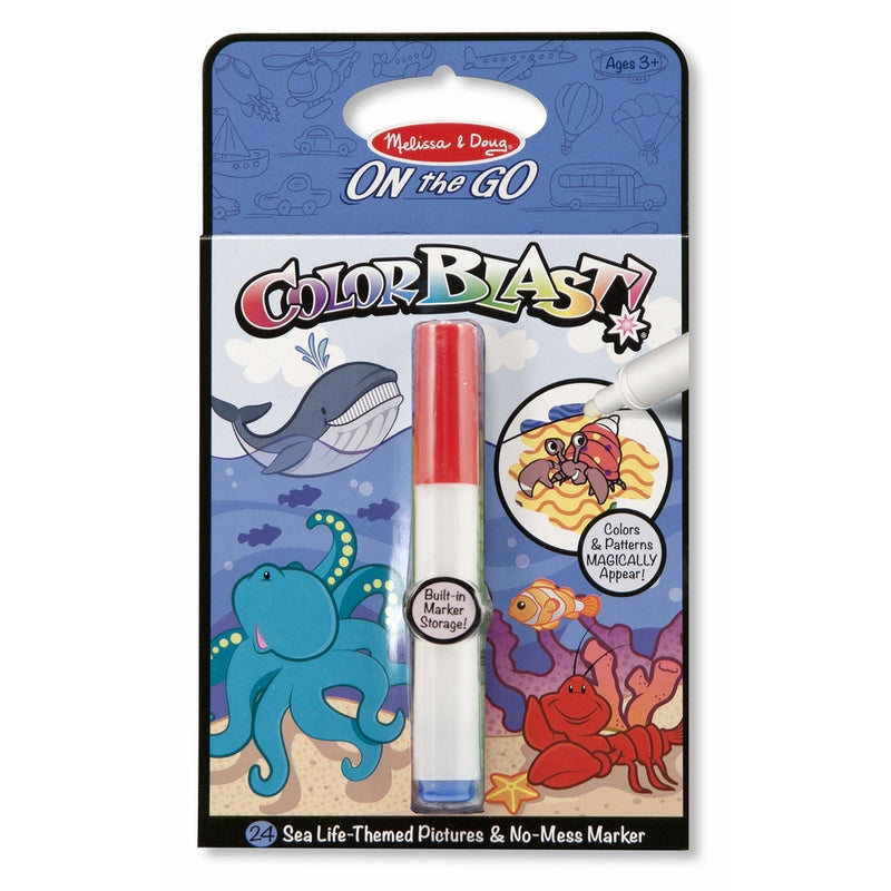 Melissa & Doug On the Go ColorBlast! Activity Book: Sea Life - 24 Pictures and No-Mess Pen