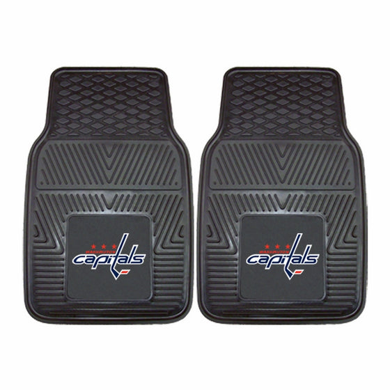 Fanmats 10563 NHL Washington Capitals Front Row Vinyl Heavy Duty Car Mat - 2 Piece