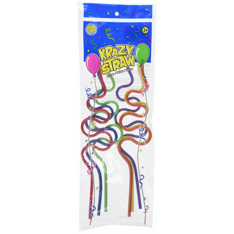 Krazy Straws 6 Colorful Straws for Kids