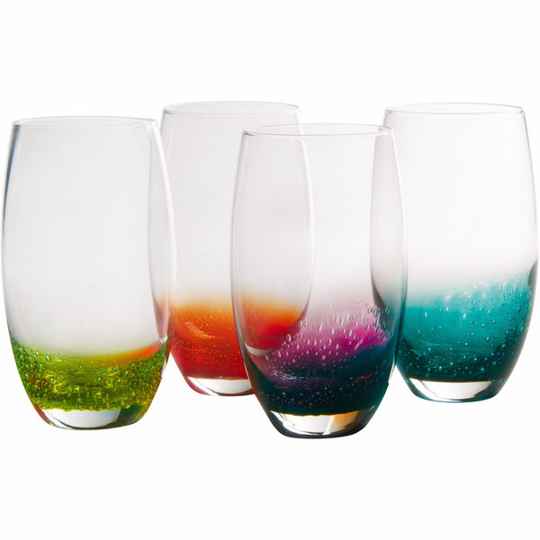 Artland Fizzy Highball, Multi-Colored, Set of 4